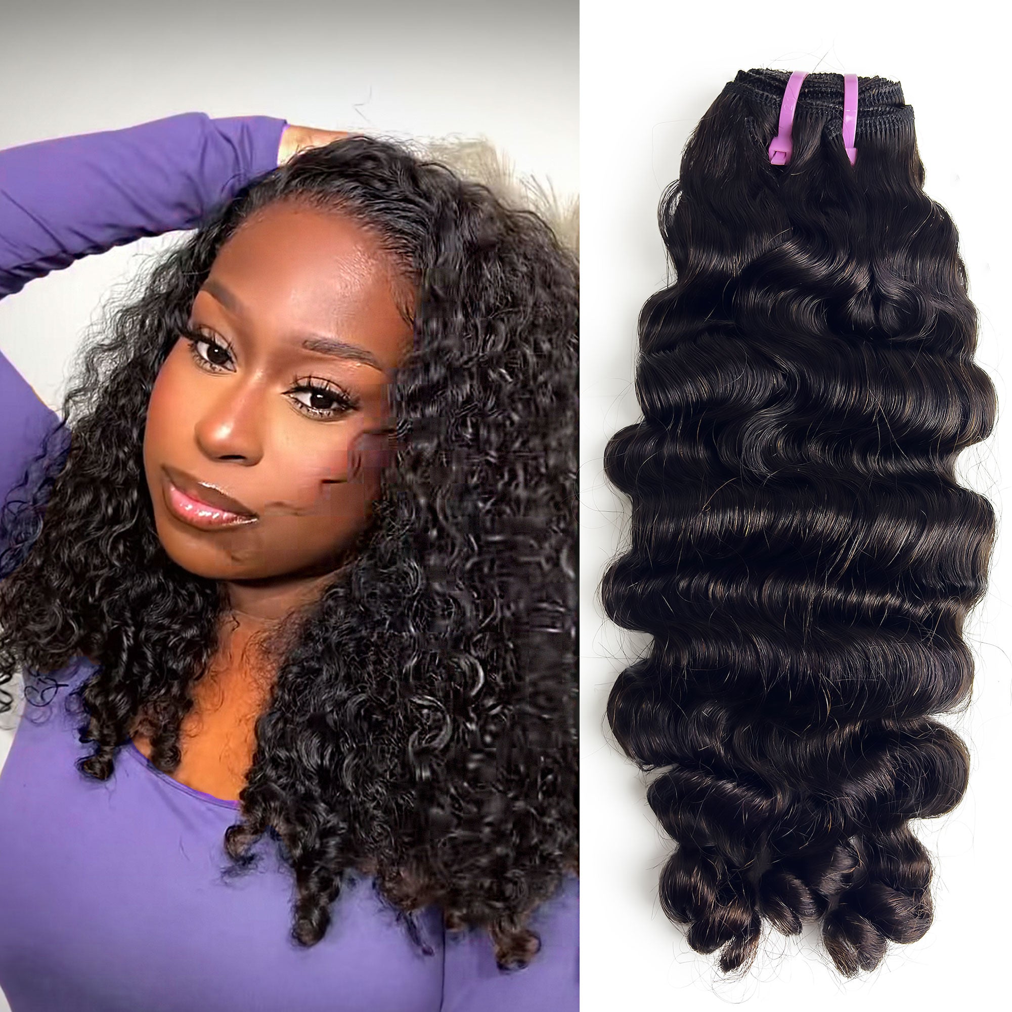 Starhair 14-26 Inches Burmese Curly 12A Raw Vietnam Hair Bundles #1B Natural Color