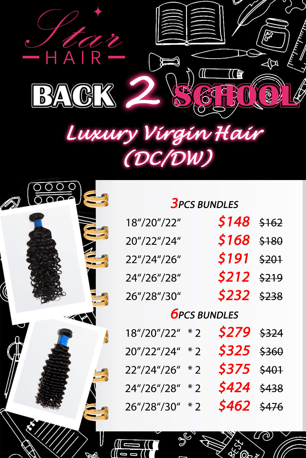 Back to School Package Deal | DC/DW Luxury Virgin Hair Bundle Deal