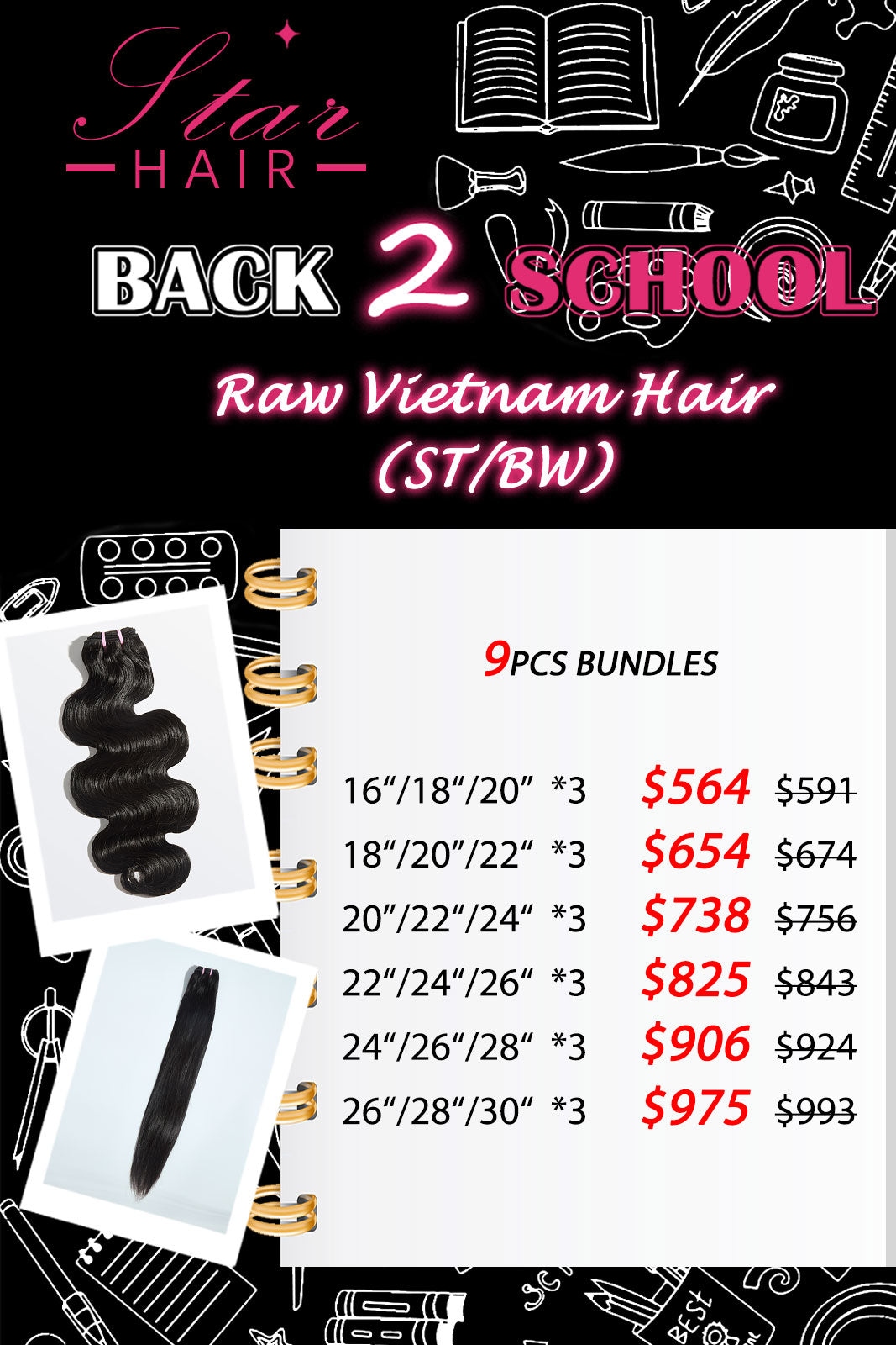 Back to School Package Deal | Raw Vietnamese Hair Bundle Deal