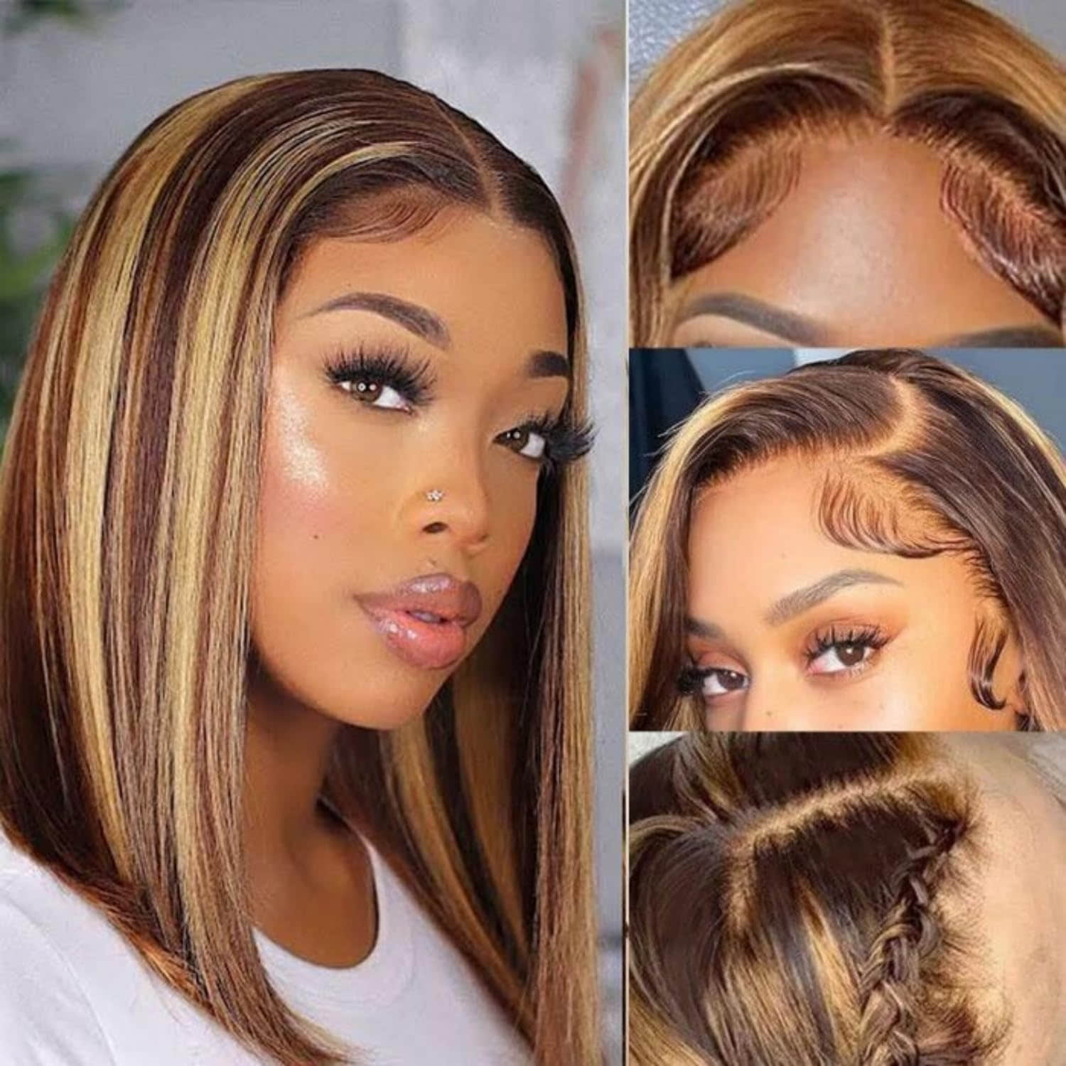  13"x4" Bob Wig Transparent Lace Closure Wig P4/27