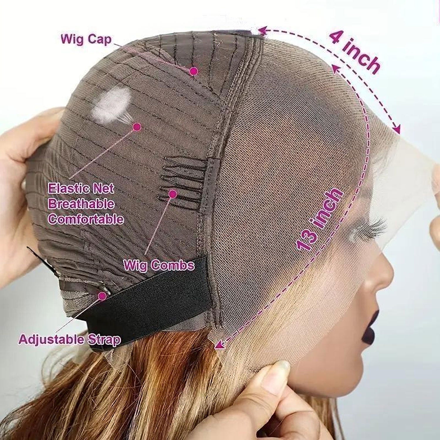  13"x4" Bob Wig Transparent Lace Closure Wig P4/27