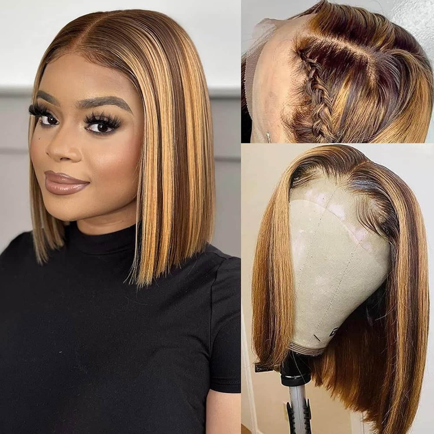  13"x4" Bob Wig Transparent Lace Closure Wig P4/27