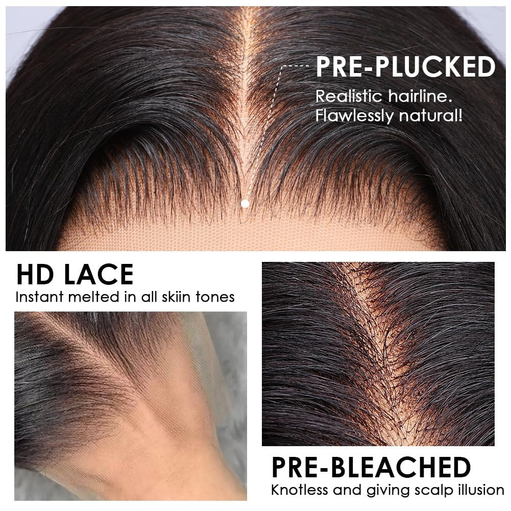 13"x4" HD Lace 180% Frontal Wig Body Wave #1B