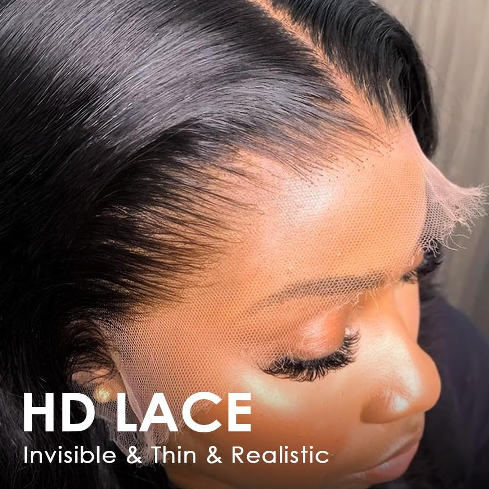 13"x4" HD Lace 180% Frontal Wig Body Wave #1B