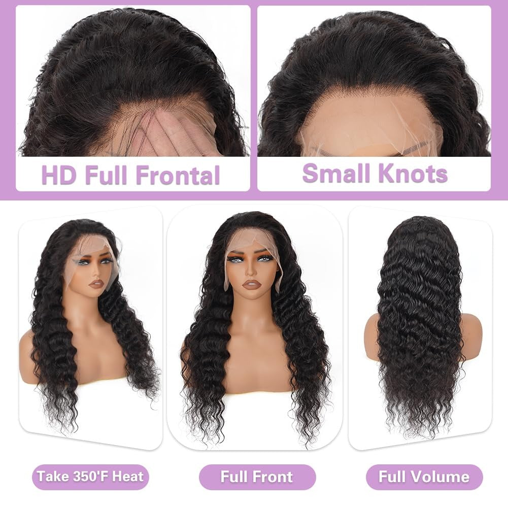 13"x4" HD Lace Deep Wave Frontal Wig 