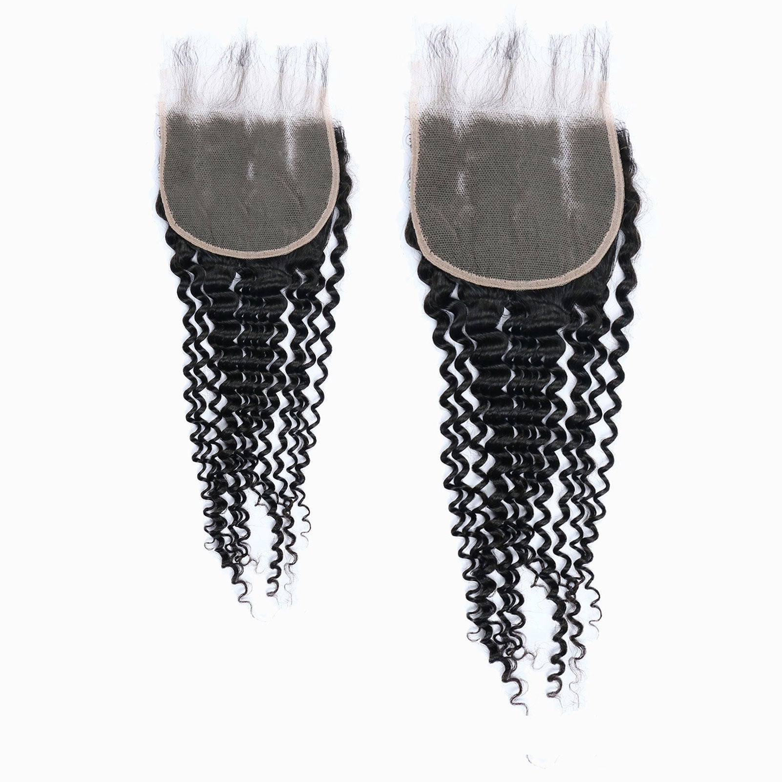 Starhair 12-20 Inch 4"x4" Deep Wave Transparent Lace Closure #1B