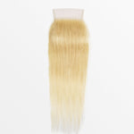 Starhair 12-20 Inch #613 Blonde 4"x4" Straight Transparent Lace Closure