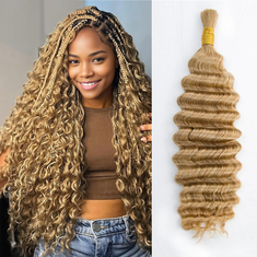 Starhair 20 Inch Deep Wave Hair Bulk Hair for Braiding #27