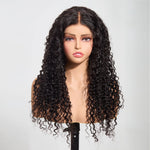 Starhair 5"x5" HD Lace Water Wave Frontal Wig #1B