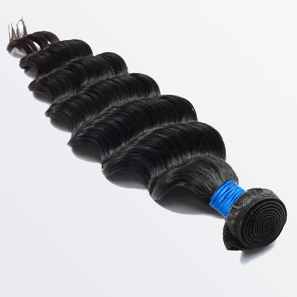 Starhair 14-30 Inch Loose Deep Brazilian Virgin Hair Bundles #1B