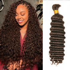Starhair 20 Inch Deep Wave Hair Bulk Hair for Braiding #4