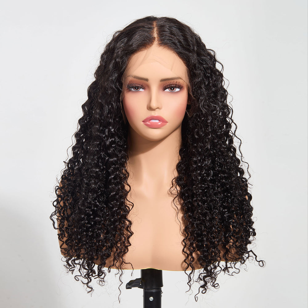 Starhair 13"x4" HD Lace Water Wave Frontal Wig #1B