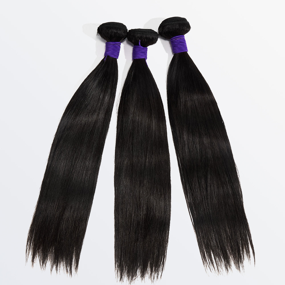 Starhair 10-30 Inch Straight Premium Indian Raw Hair Bundles #1B