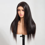 StarHair 5"x5" Straight Transparent Lace Closure Wig #1B