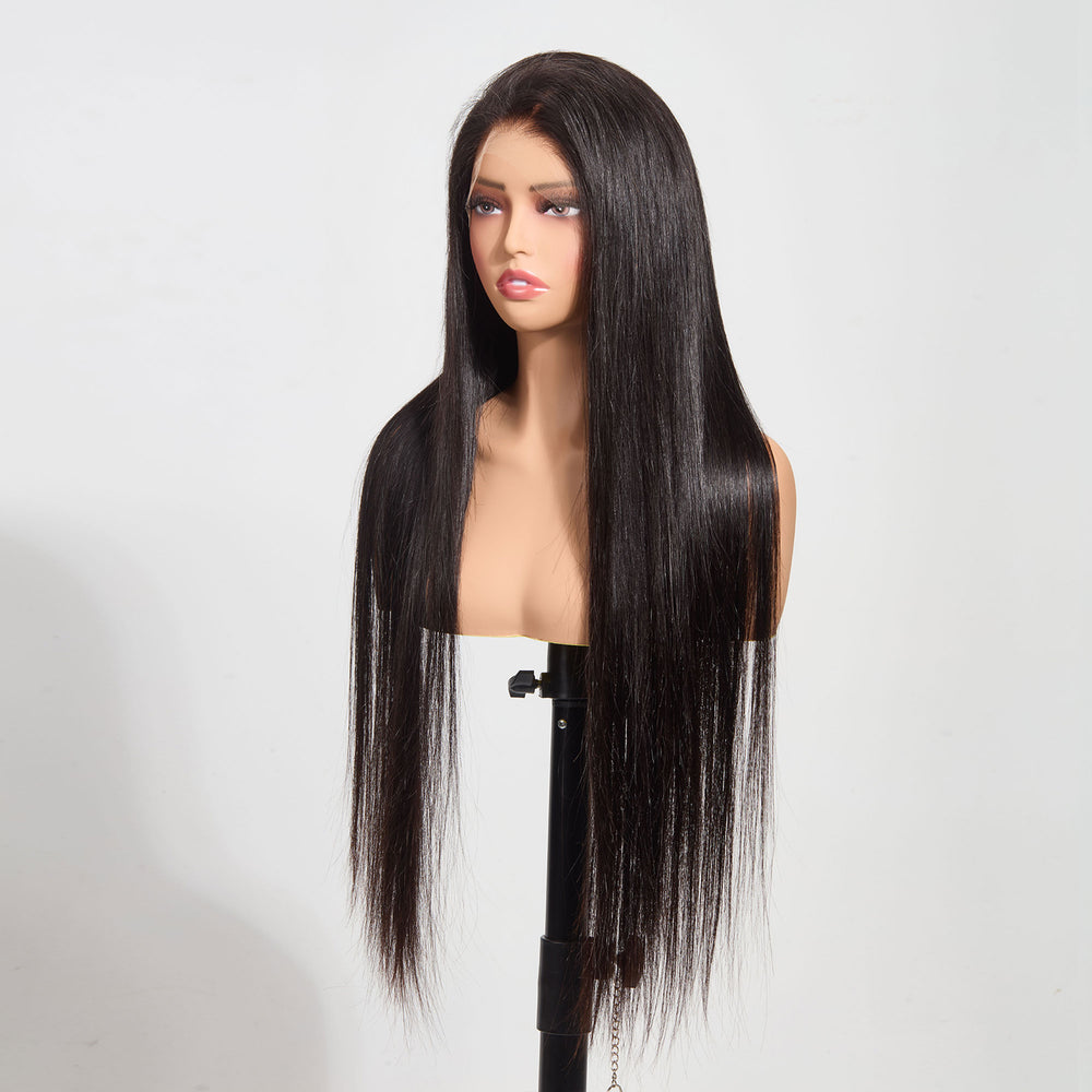 StarHair 13"x4" Straight Transparent Lace Frontal Wig #1B