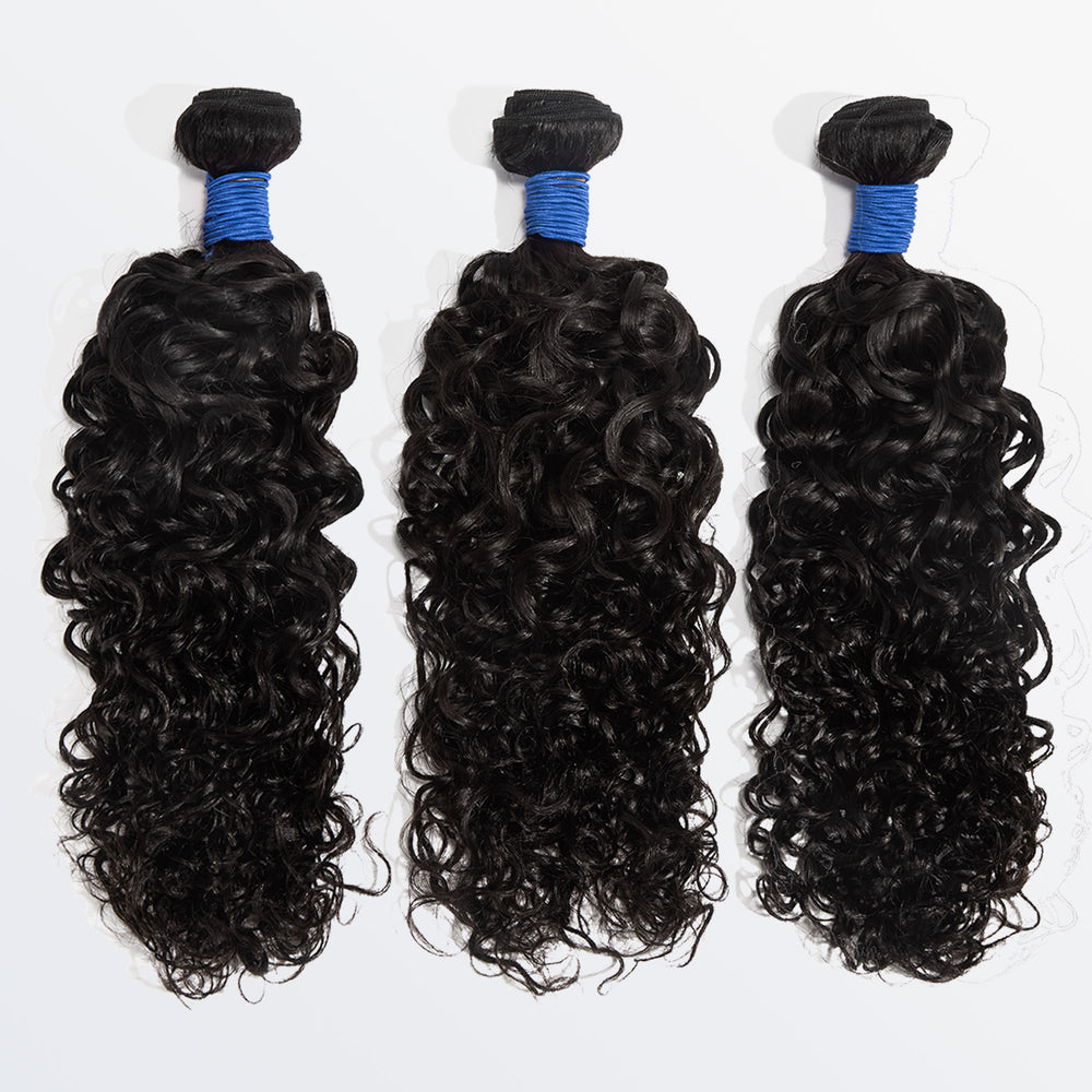 Starhair 14-30 Inch Water Wave Brazilian Virgin Hair Bundles #1B