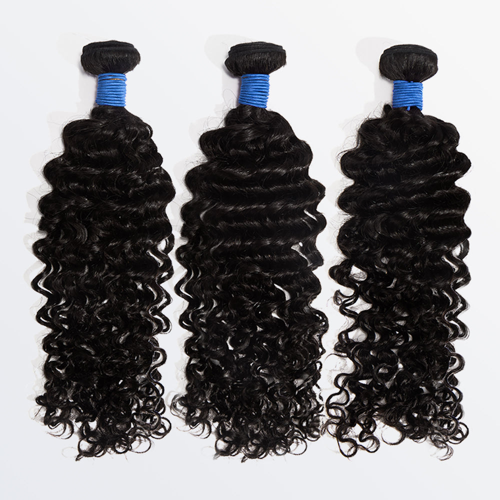 Starhair 10-30 Inch Deep Wave Brazilian Virgin Hair Bundles #1B