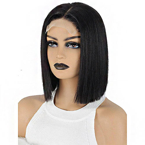 StarHair 5"x5" Bob Wig Transparent Lace Closure Wig #1B