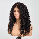 StarHair 13"x4" Deep Wave Transparent Lace Frontal Wig #1B