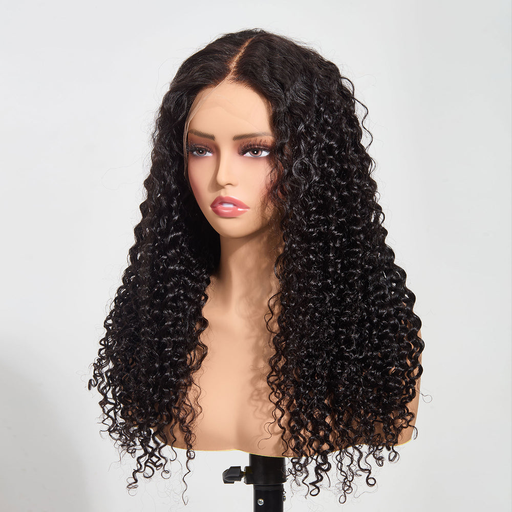 Starhair 13"x4" HD Lace Water Wave Frontal Wig #1B