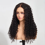 StarHair 13"x4" Water Wave Transparent Lace Frontal Wig #1B