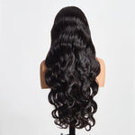 StarHair 5"x5" Body Wave Transparent Lace Closure Wig #1B