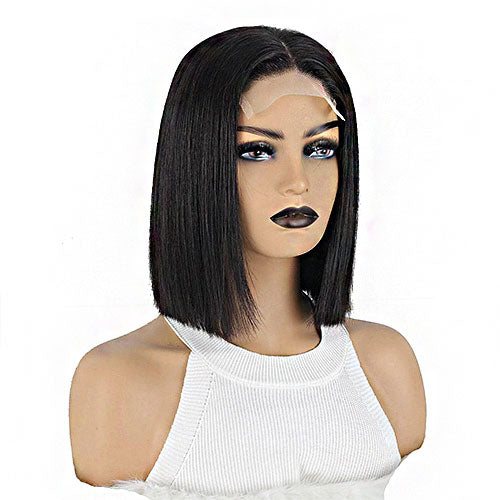 StarHair 5"x5" Bob Wig Transparent Lace Closure Wig #1B