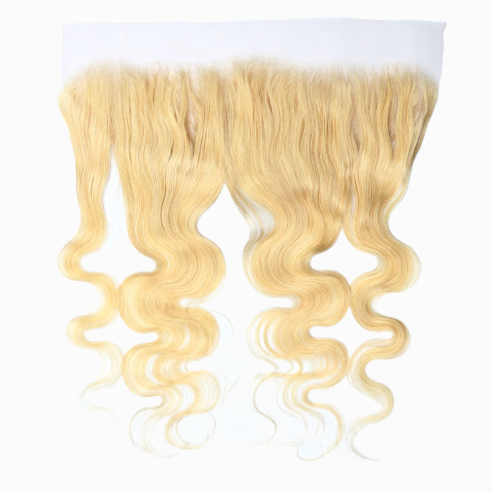 Starhair 14-20 Inch 13"x4" #613 Blonde Body Wave Transparent Lace Frontal