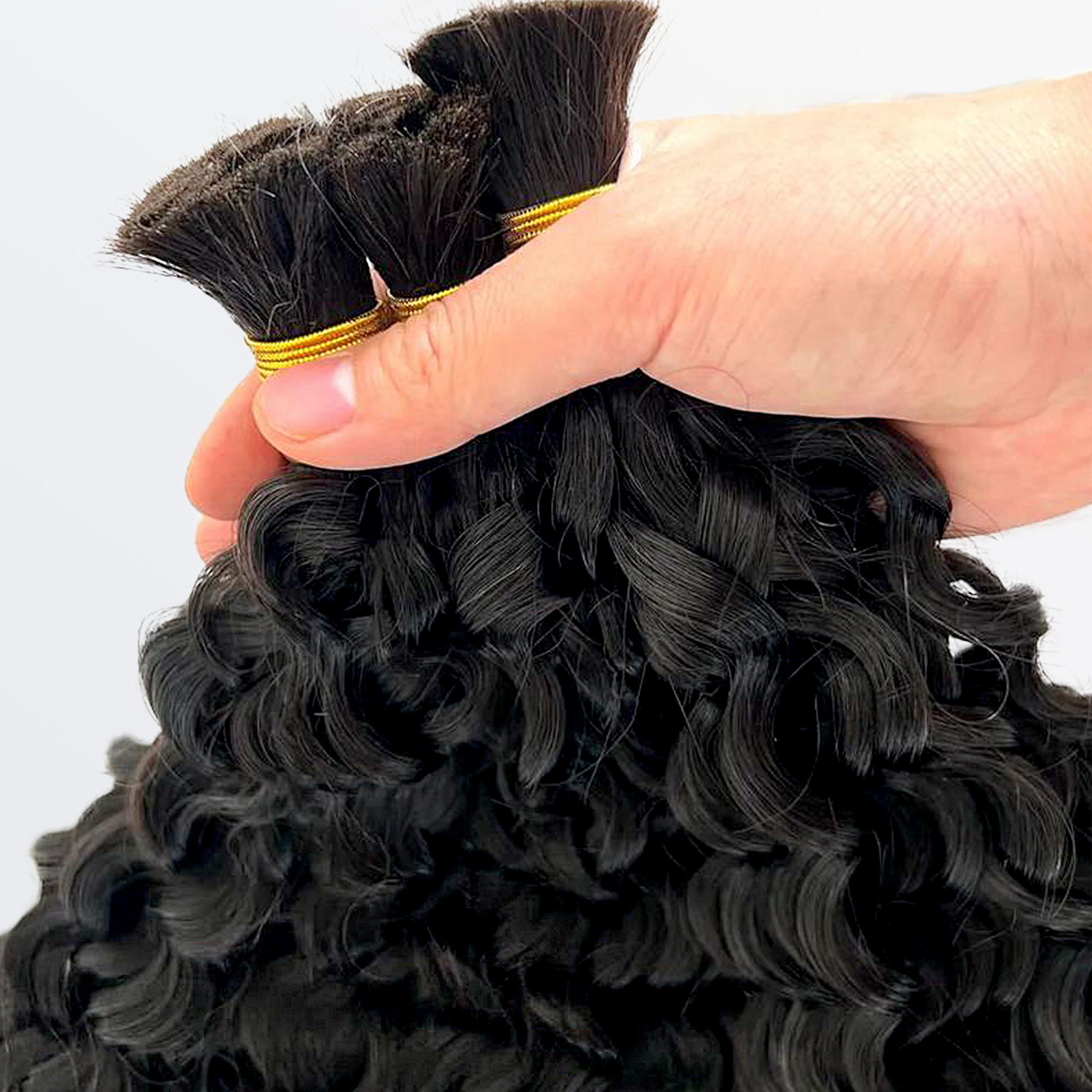 Starhair 14-24 Inch Water Wave Bulk Hair for Braiding #1B
