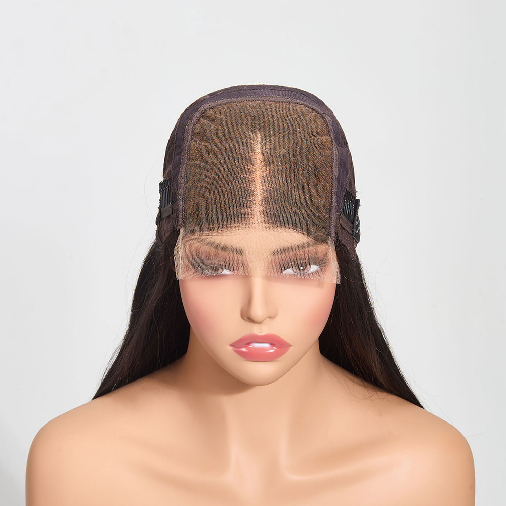 StarHair 5"x5" Straight Transparent Lace Closure Wig #1B