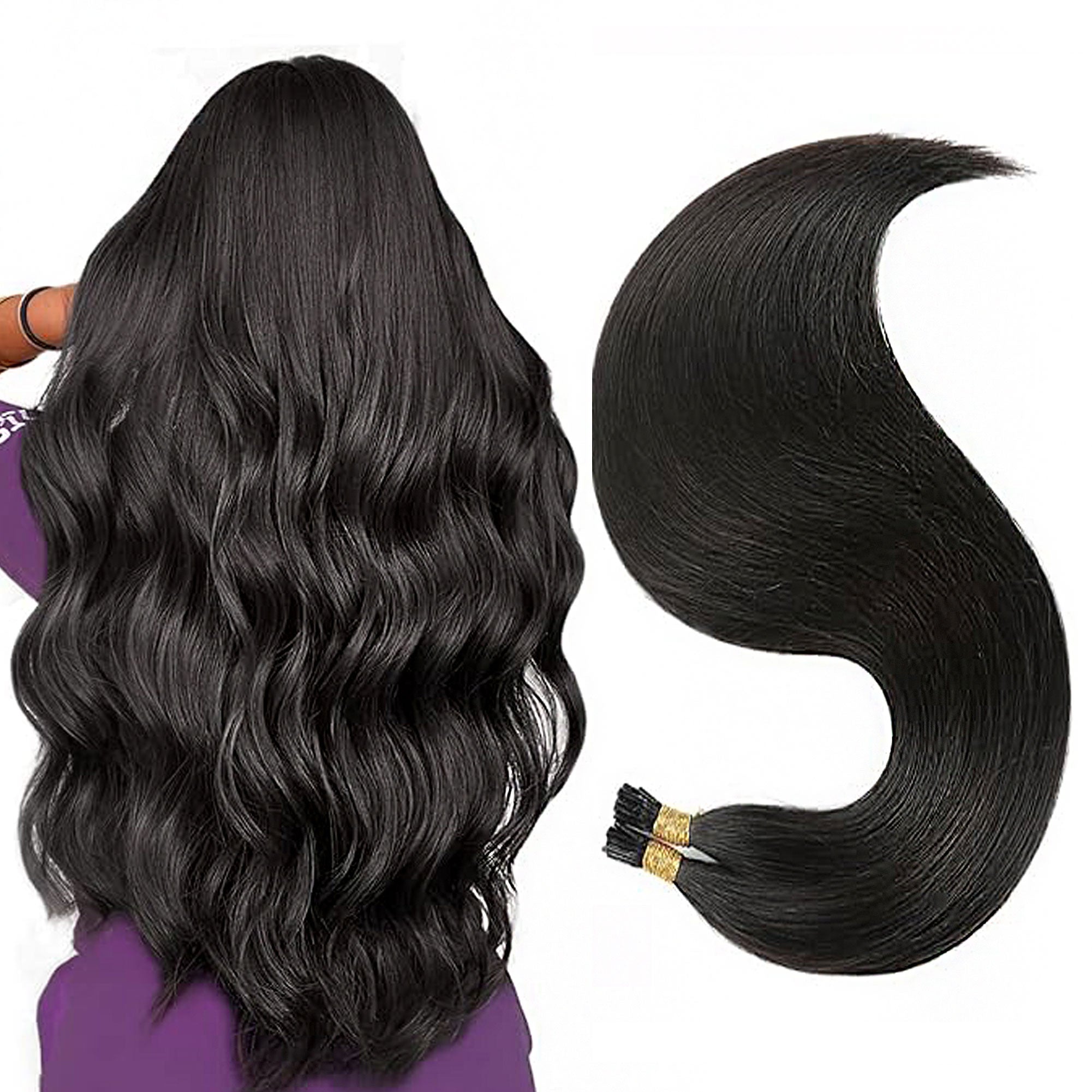 Starhair Straight 50G I Tip Extensions #1B Natural Black