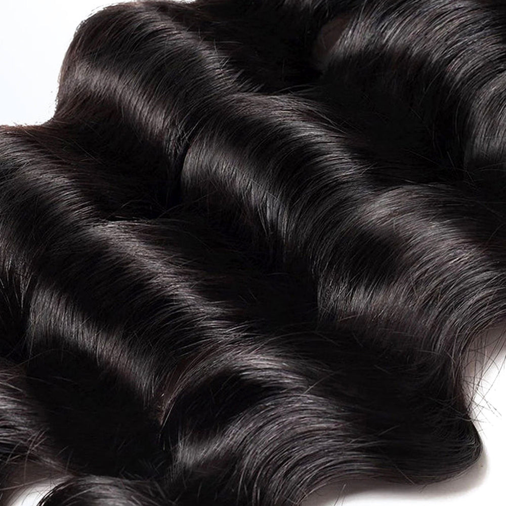 Starhair 14-30 Inch Loose Deep Brazilian Virgin Hair Bundles #1B