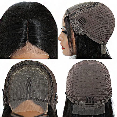 StarHair 5"x5" Bob Wig Transparent Lace Closure Wig #1B