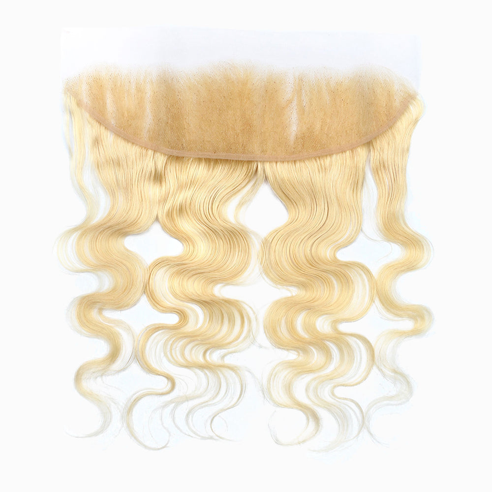 Starhair 14-20 Inch 13"x4" #613 Blonde Body Wave Transparent Lace Frontal