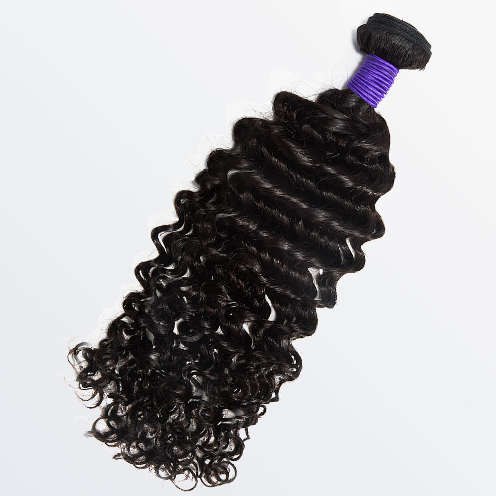 Starhair 10-30 Inch Deep Wave Premium Indian Raw Hair Bundles #1B