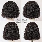 StarHair 13"x4" Curly Bob Wig Transparent Lace Closure Wig #1B