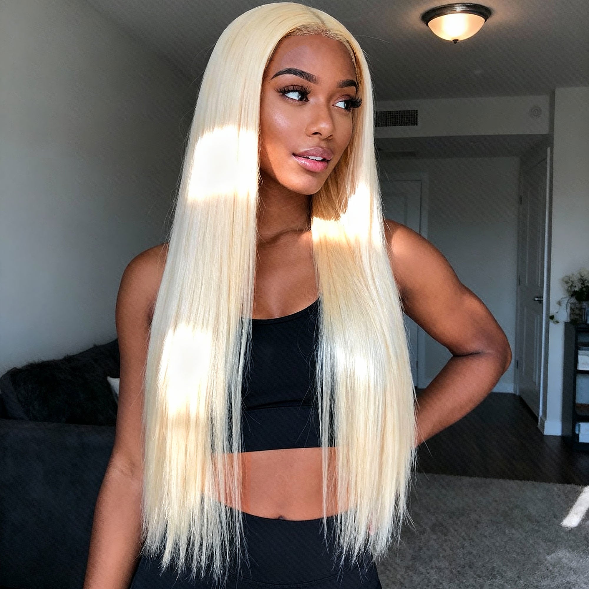 Starhair 10-30 Inch #613 Blonde Straight Remy Human Hair Bundles