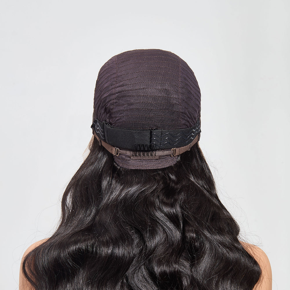 StarHair 13"x4" Body Wave Transparent Lace Frontal Wig #1B