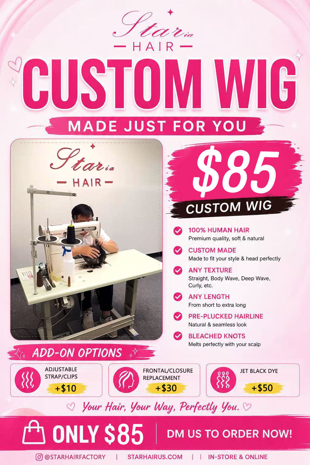 Stariahair New Orleans Store Wig Sewing Service