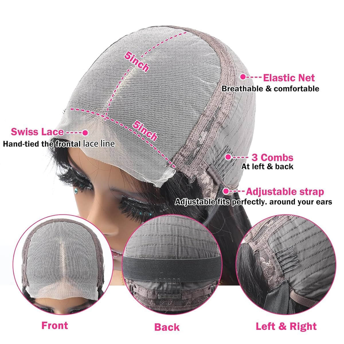 Bob Wig Transparent Lace Closure Wig