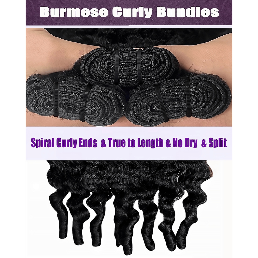 Burmese Curly Brazilian Virgin Hair Bundles