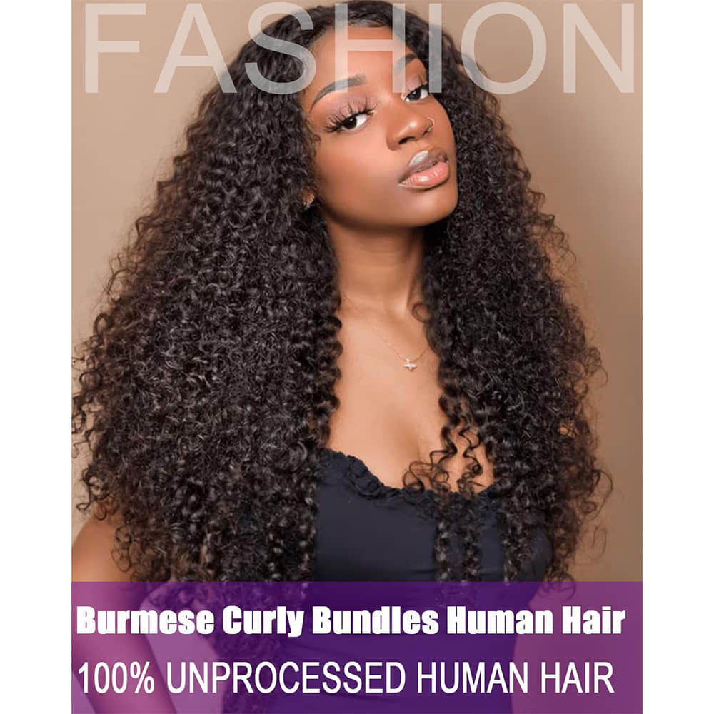 Burmese Curly Brazilian Virgin Hair Bundles