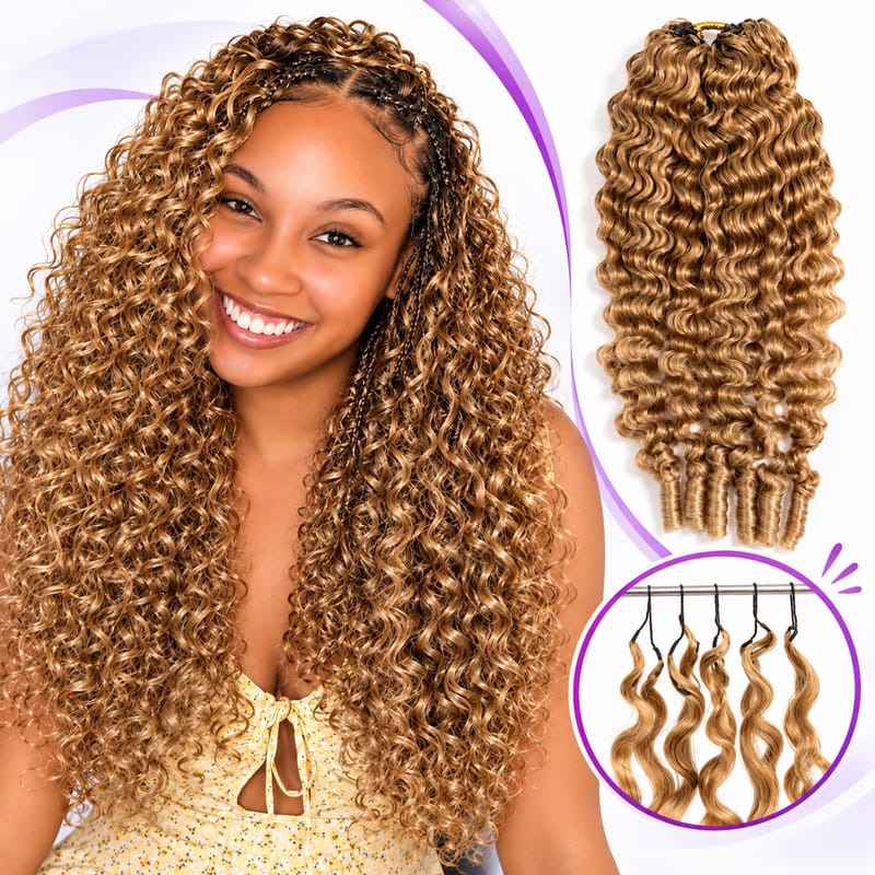 StariaHair Burmese Curly Feather Crochet Human Hair for Boho Braids 100% Virgin Hair Natural Curls Color #27