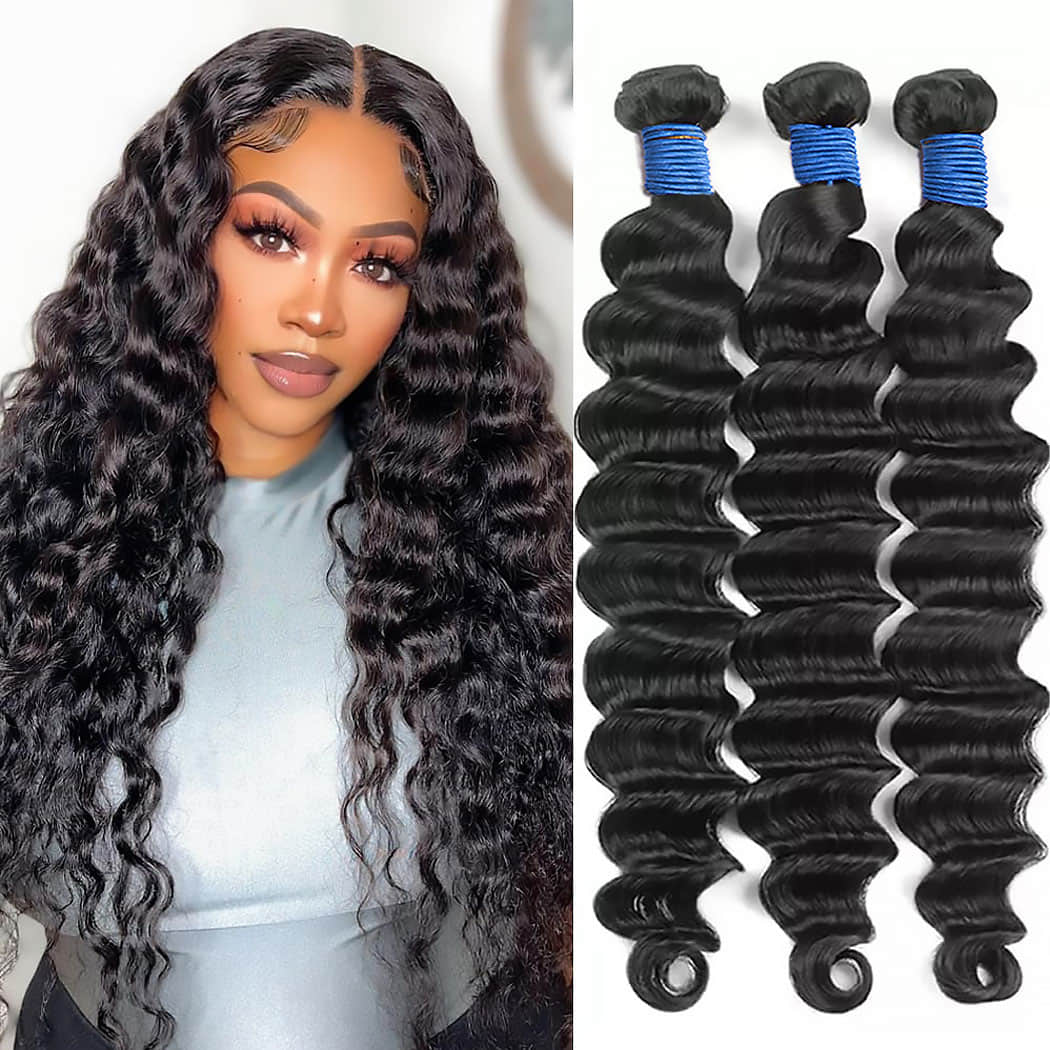 Deep Wave Brazilian Virgin Hair Bundles