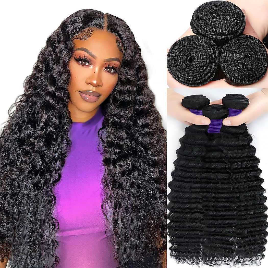 Deep Wave Premium Indian Raw Hair Bundles