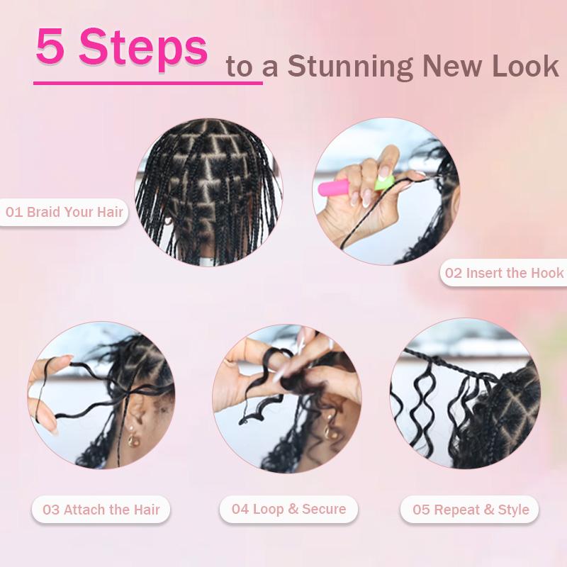 Invisible crochet human hair