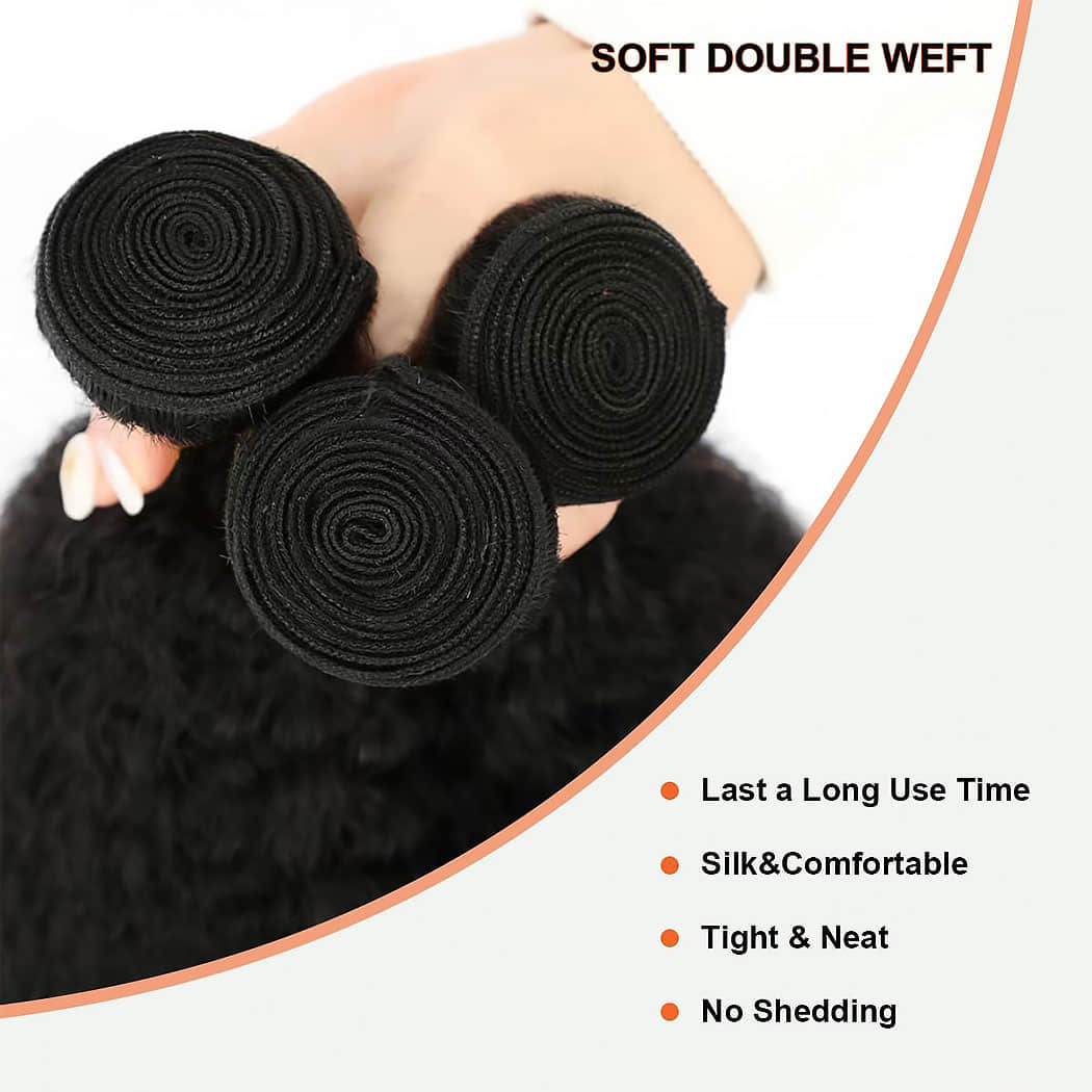 Kinky Straight Brazilian Virgin Hair Bundles