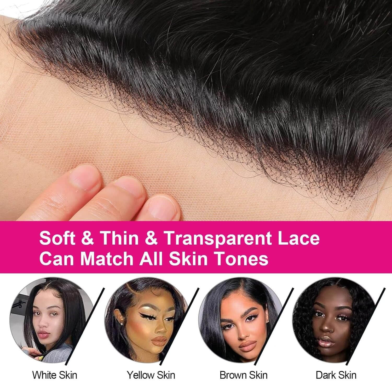 Transparent Lace Closure Body Wave