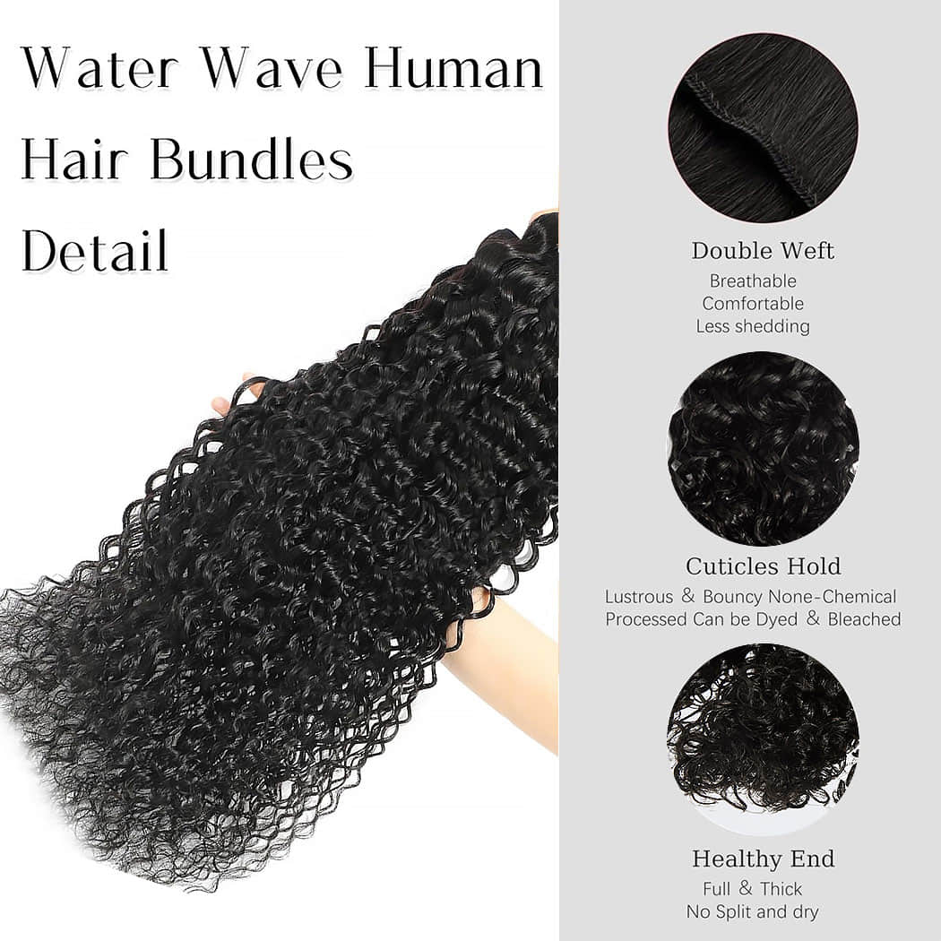 Water Wave Brazilian Virgin Hair Bundles