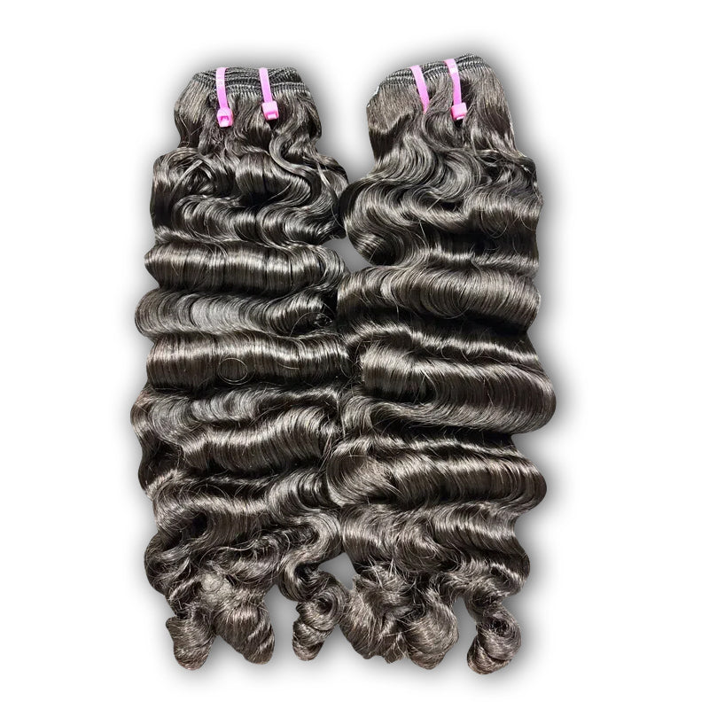 Starhair 14-26 Inches Burmese Curly 12A Raw Vietnam Hair Bundles #1B Natural Color
